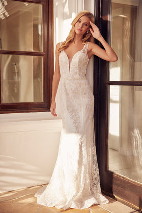 Juliet 277W Glitter Accented Mermaid Silhouette Dress with Sweetheart Neckline