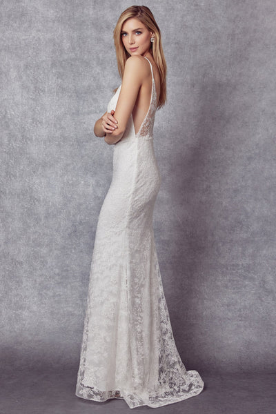 Juliet 272W Romantic Lace Mermaid Silhouette Long Dress Wedding