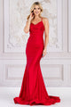 Spaghetti Strap Ruched Bodice Satin Mermaid Formal Dress By Amelia Couture 3012