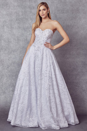 Juliet 692W Sweetheart Neckline Lace Ball Dress Wedding