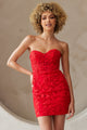 Amelia Couture 7053S Strapless Floral Applique Homecoming Party Dress