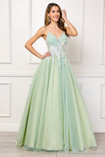 Amelia Couture Sage Long Formal Dresses