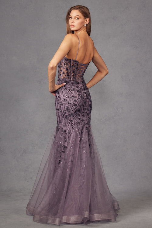 Embellished Sleeveless Mermaid Dress by Juliet JT2441S - Long Formal Dresses