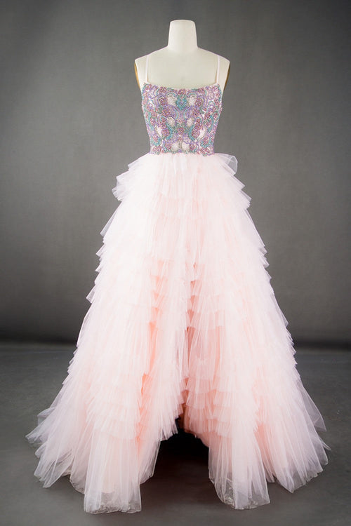 Amelia Couture Light Pink Long Formal Dresses