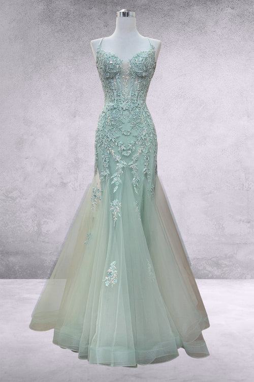 Prom Dress V-Neck Beaded Mermaid Formal Gown By Amelia Couture 2120