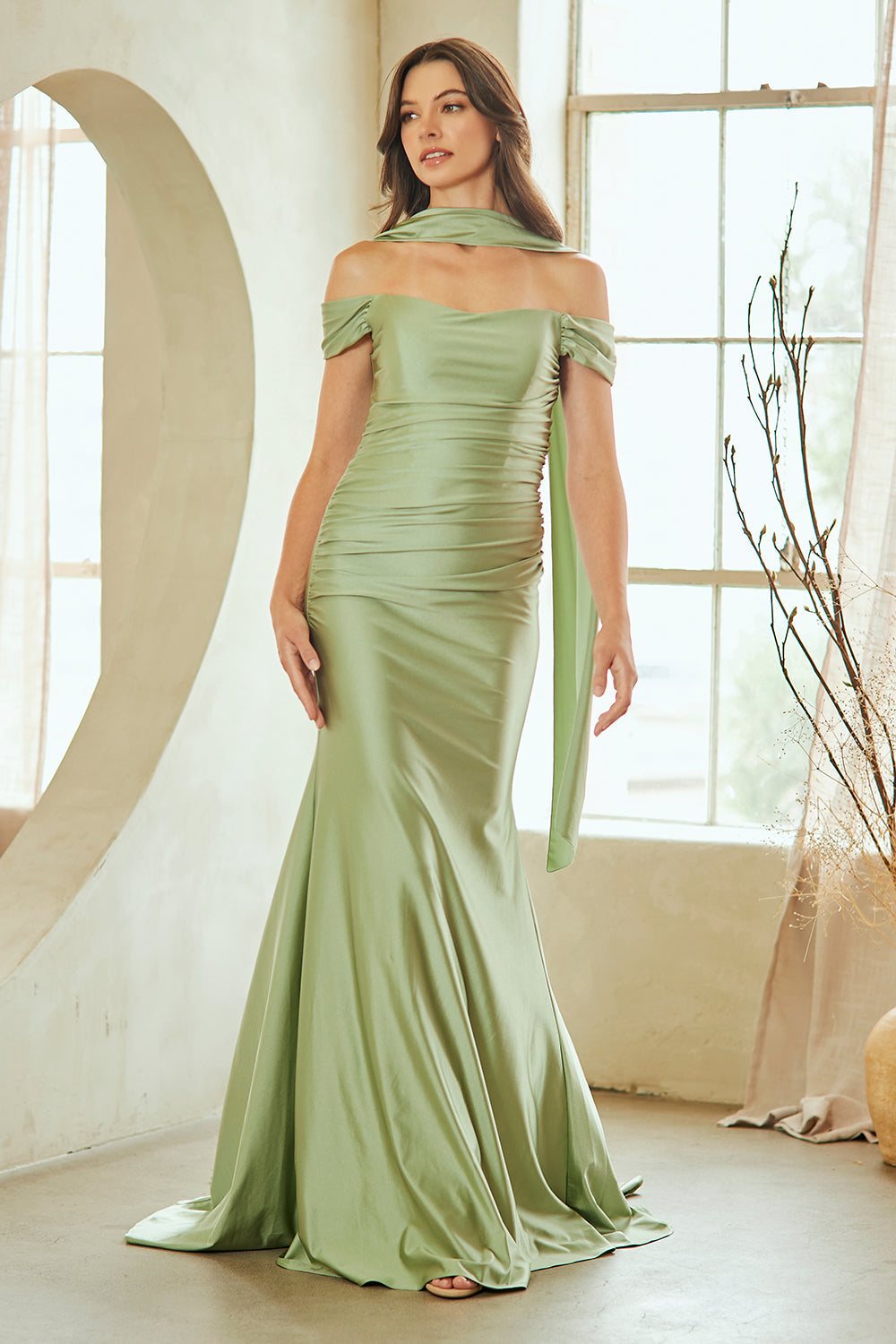 Amelia Couture Sage Long Formal Dresses