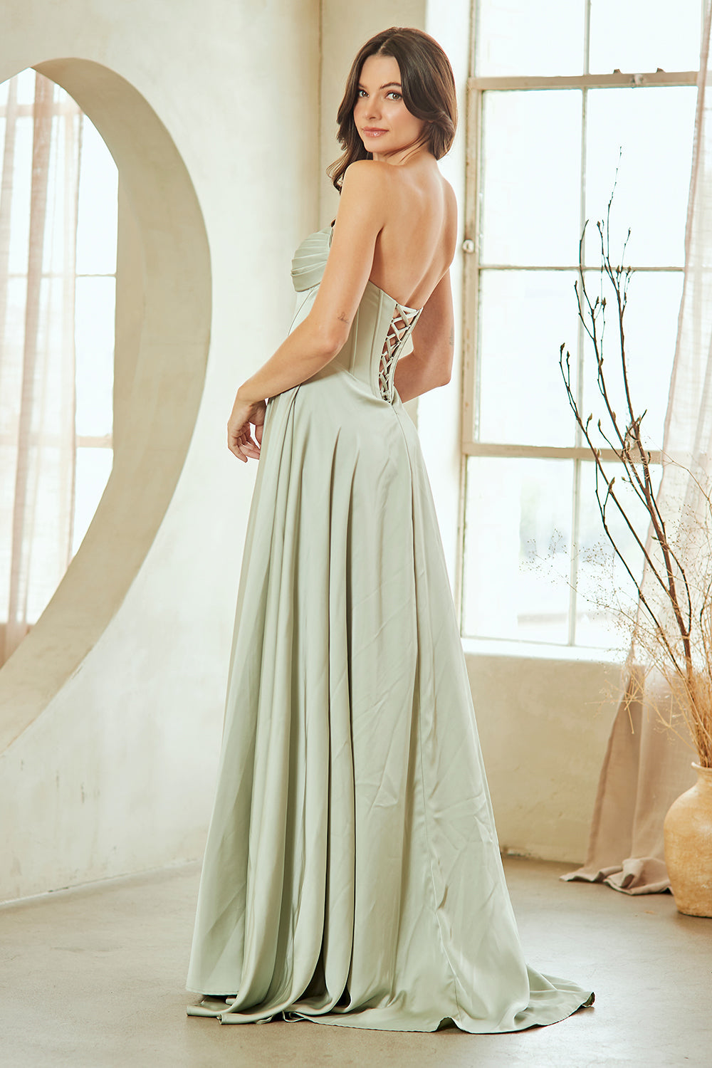 Amelia Couture Sage Long Formal Dresses