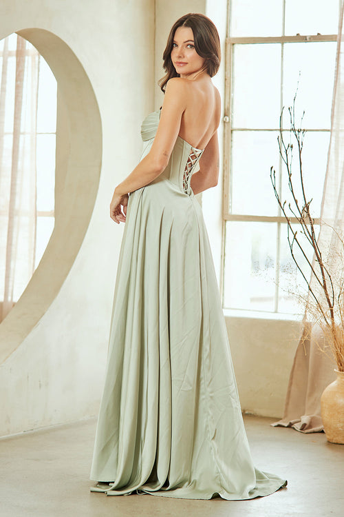 Amelia Couture Sage Long Formal Dresses