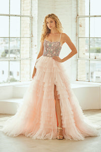 Amelia Couture Light Pink Long Formal Dresses