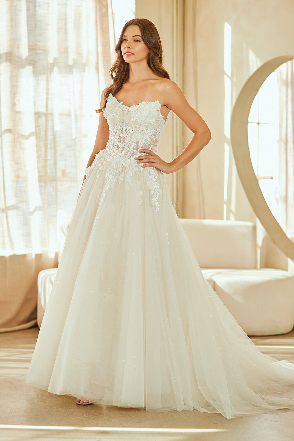Amelia Couture White Long Formal Dresses