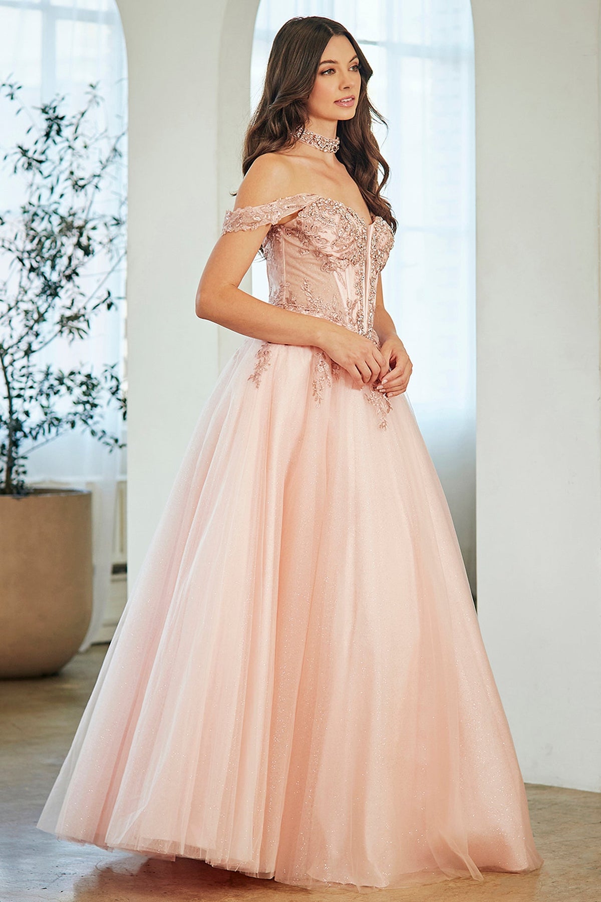 Amelia Couture Smoke Blue Long Formal Dresses