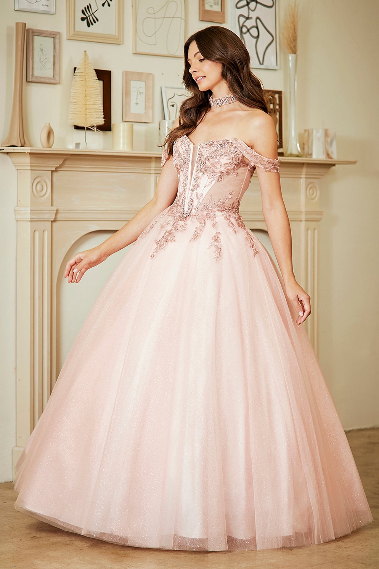 Amelia Couture Smoke Blue Long Formal Dresses