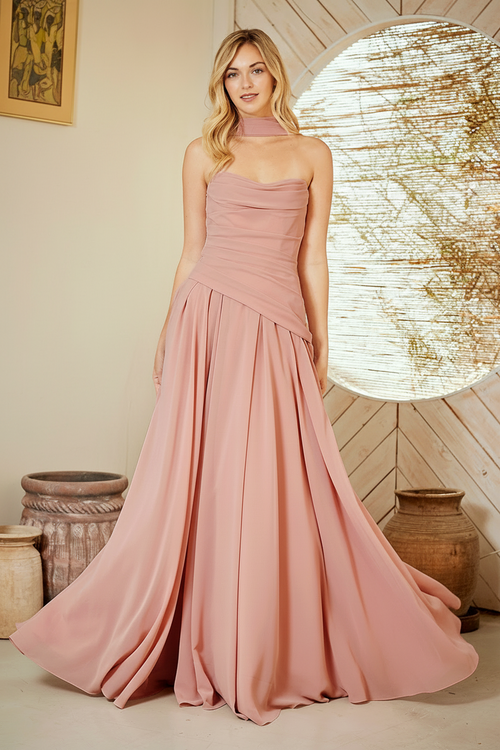 Amelia Couture Rose Long Formal Dresses