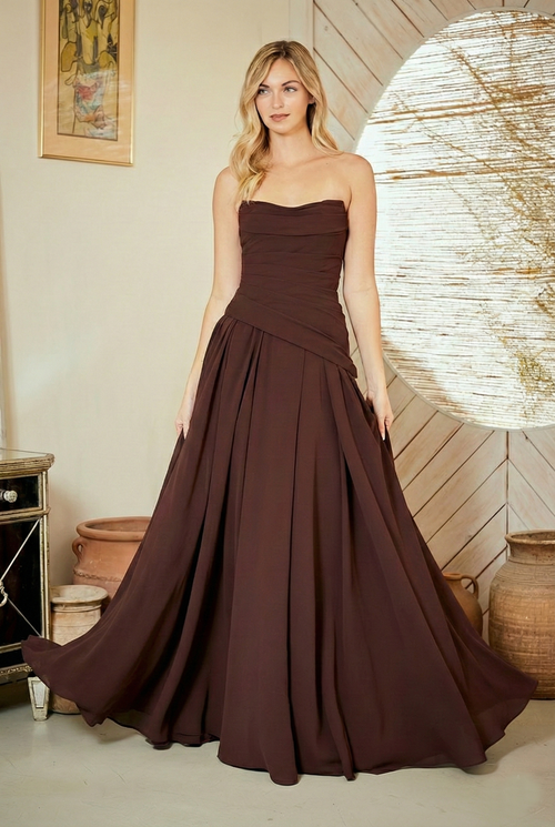 Amelia Couture Yellow Long Formal Dresses