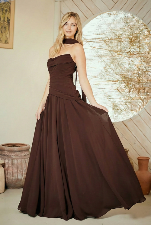 Amelia Couture Yellow Long Formal Dresses