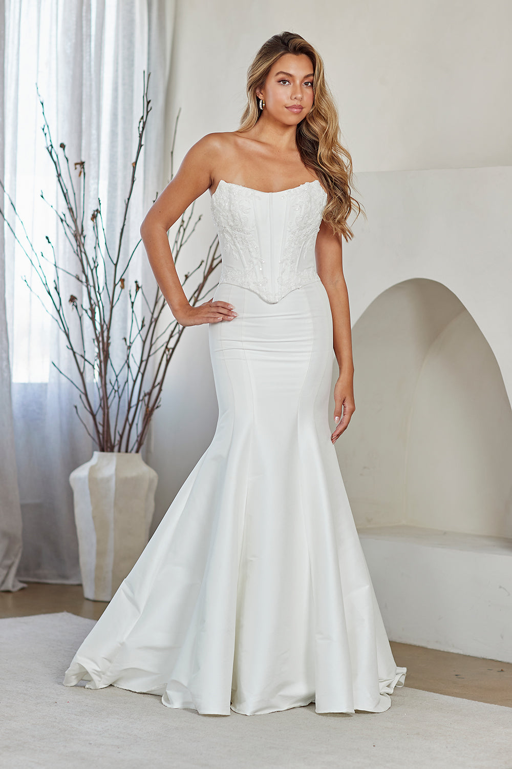 Amelia Couture White Long Formal Dresses
