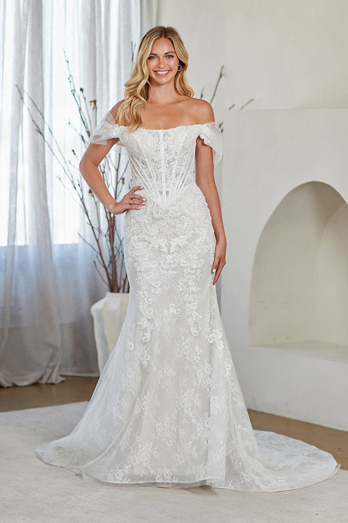 Amelia Couture White Long Formal Dresses