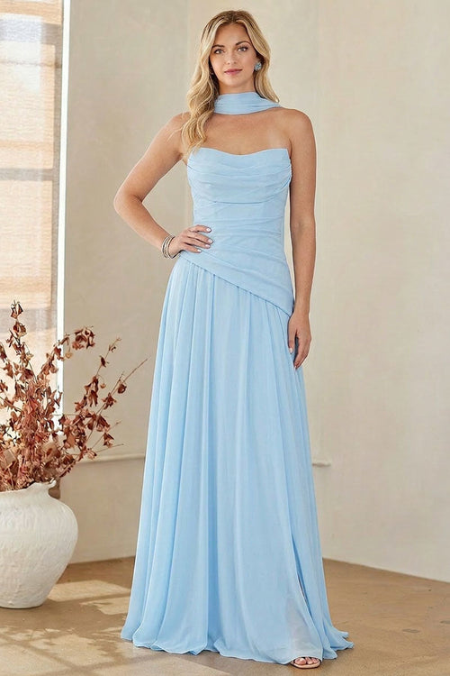 Amelia Couture Baby Blue Long Formal Dresses
