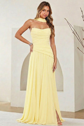 Amelia Couture 6133 Strapless Scarf A-Line Gown
