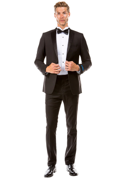 Men's Slim Fit Black Tuxedo in Two Button Style
