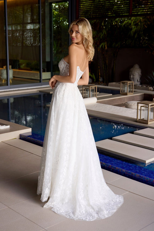 Juliet Off White Long Formal Dresses