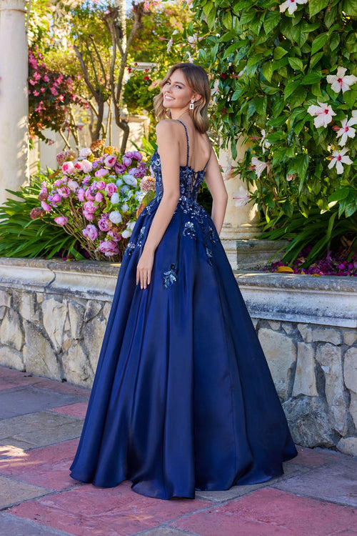 Juliet 2617U Applique Sleeveless A-Line Gown with Square Neck Neckline
