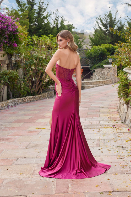 Juliet Wine Long Formal Dresses