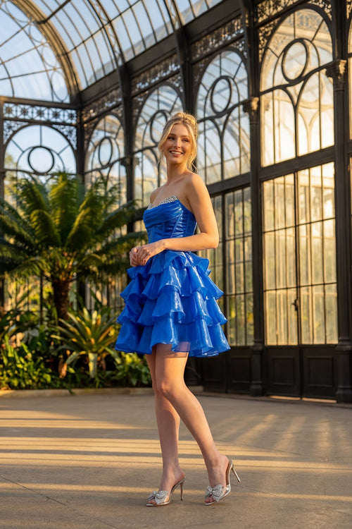 Juliet Royal Blue Short Cocktail Dresses