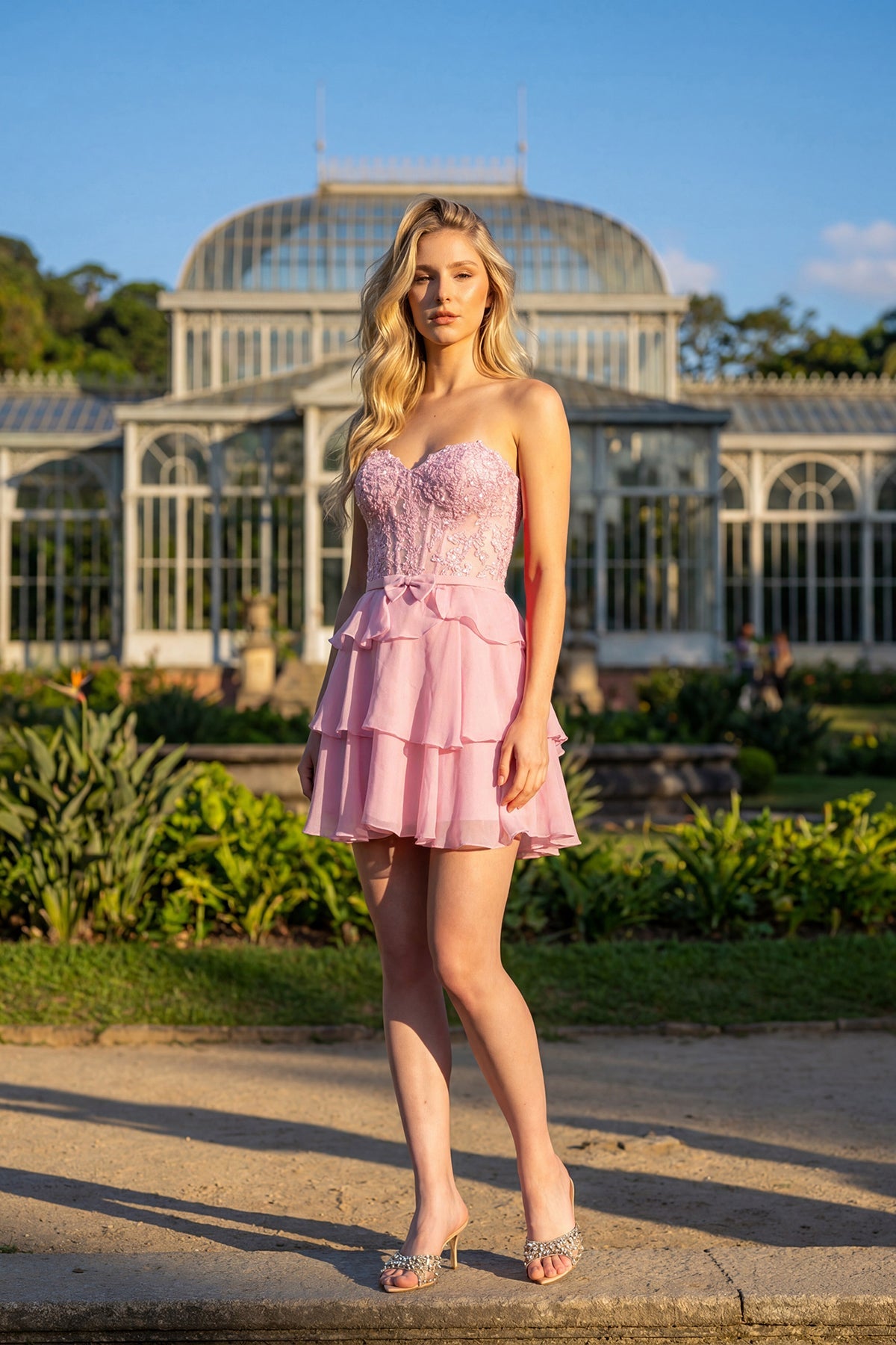 Juliet Candy Pink Short Cocktail Dresses
