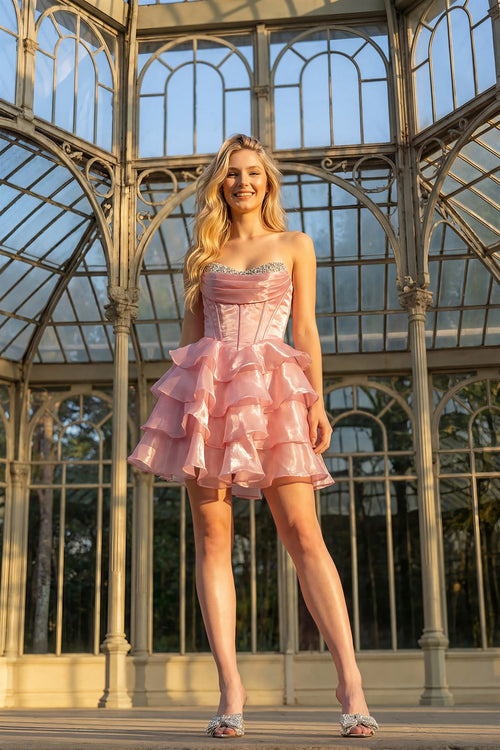 Juliet Dusty Rose Short Cocktail Dresses