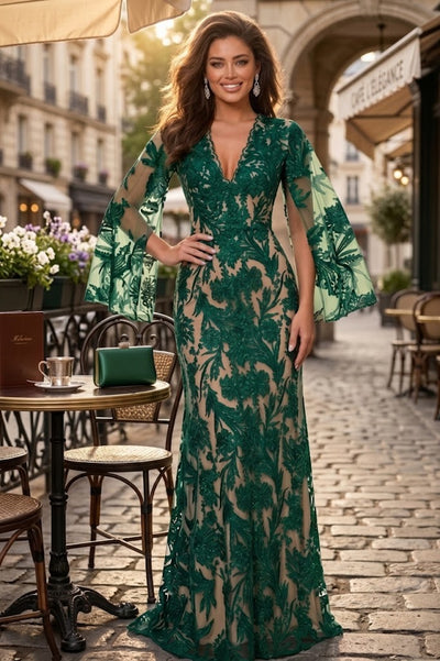 Jovani 00752 Navy and Nude Cape Sleeve Mother of Bride Dress Novelty Lace Sheath Gown