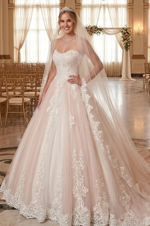DeKlaire 487 Strapless A-Line Ball Gown Wedding Dress