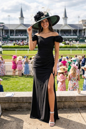 Kentucky Derby Dress Race Outfit in Black by May Queen MQ1948
