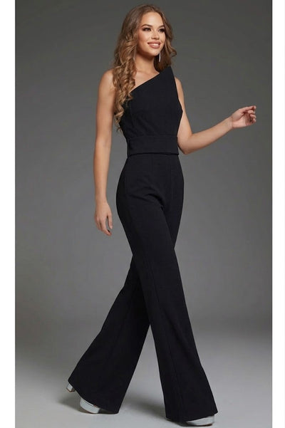 Jovani 43567 Strapless Asymmetric Formal Jumpsuit