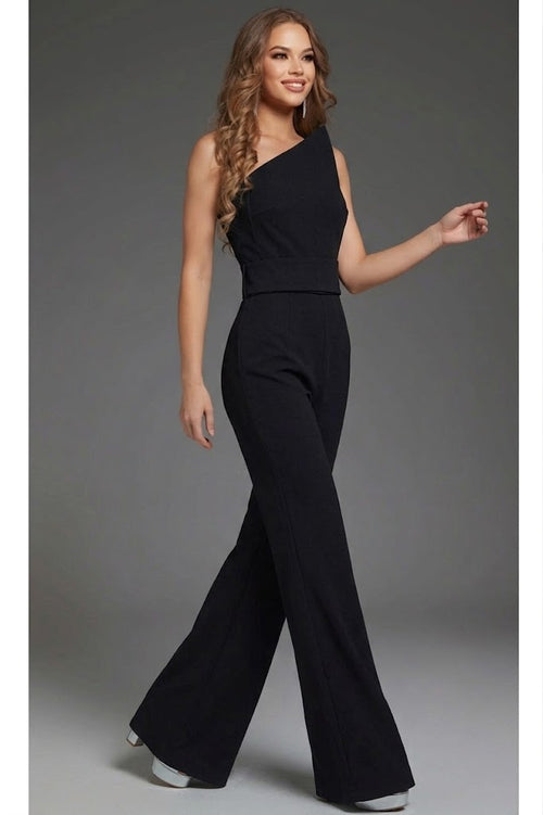 Jovani 43567 Strapless Asymmetric Formal Jumpsuit