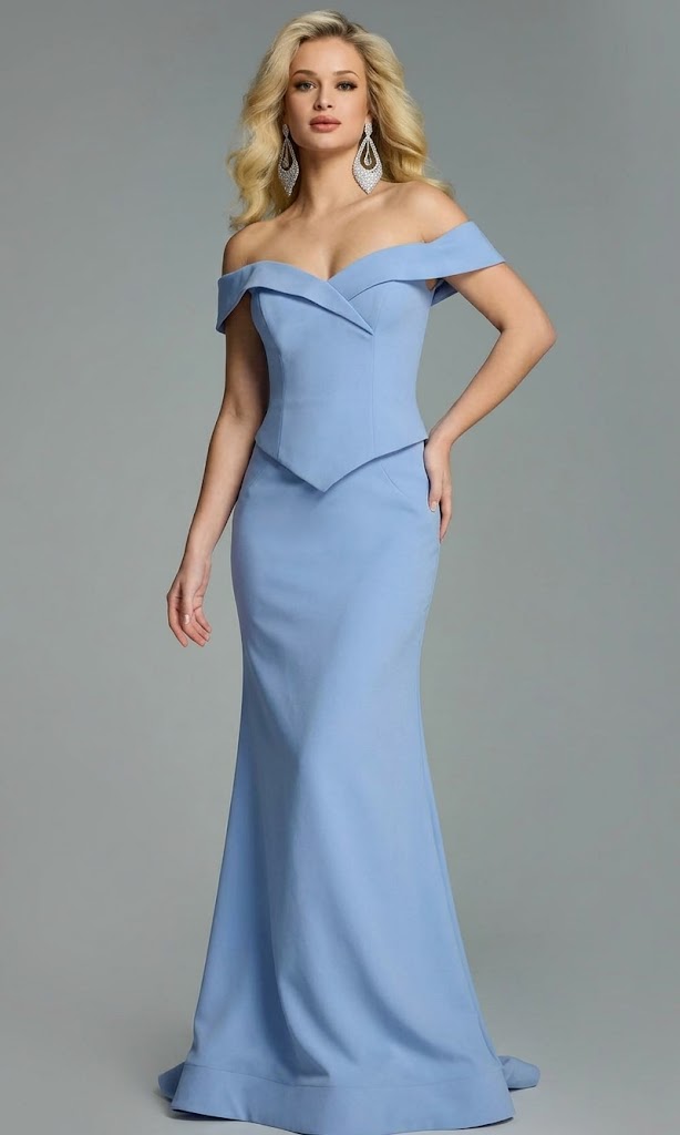 Elegant Off Shoulder Sheath Evening Gown By Jovani 44861