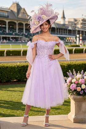 Kentucky Derby Dress Race Outfit in Lilac By May Queen MQ2089