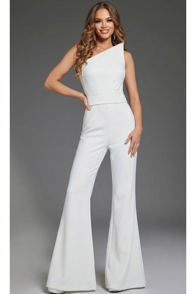Jovani 43567 Strapless Asymmetric Formal Jumpsuit