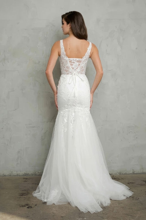 Eva USA 5249 Long Bridal Gown Glitter Wedding Dress