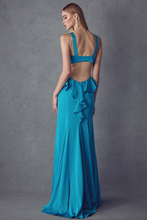 Juliet Turquoise Long Formal Dresses