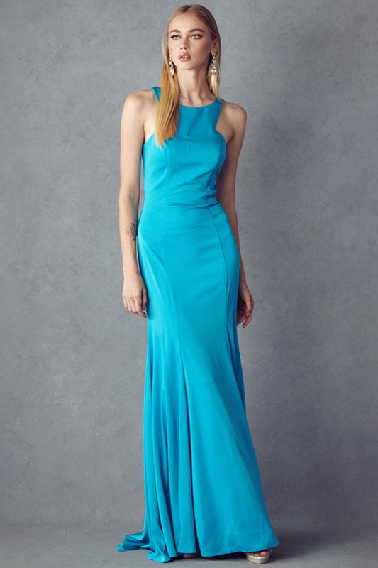 Juliet Turquoise Long Formal Dresses