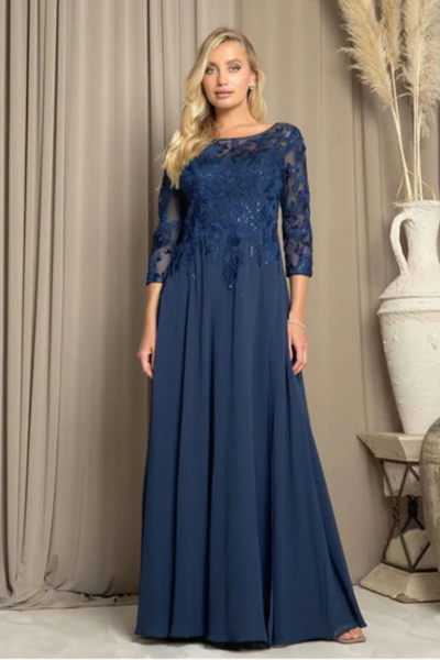 Clearance Eucalyptus Size L A-Line Long Mother of the Bride Formal Dress By Eva USA 5258