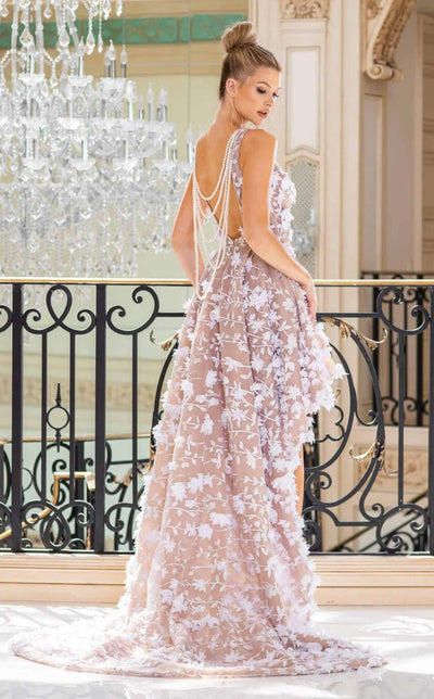 Jessica Angel JA10013 Sleeveless A-Line Open Back Court Train 3D Lace Wedding Dress