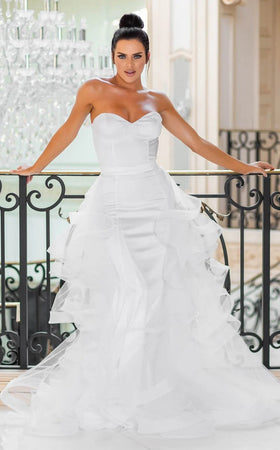 Jessica Angel JA1004 Strapless Sweetheart Open Back Lace-Up Back Wedding Dress
