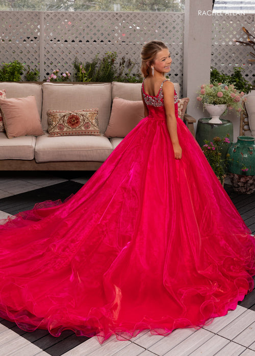 Rachel Allan 10287 Girl's Organza Sleeveless Gown