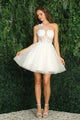 Wedding Dresses Short Homecoming Corset Wedding Dress White