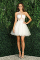 Wedding Dresses Short Homecoming Corset Wedding Dress White