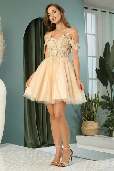 Cocktail Dresses A Line Homecoming Glitter Applique Prom Dress Silver