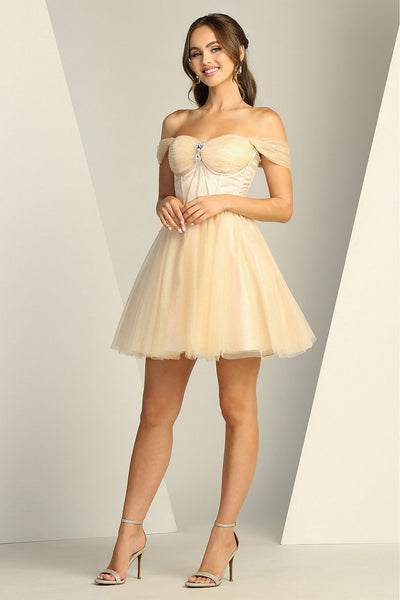 Cocktail Dresses Homecoming Short Glitter Cocktail Prom Dress Champagne