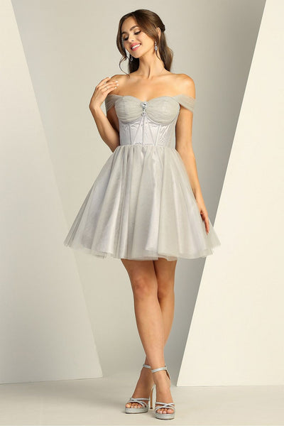 Cocktail Dresses Homecoming Short Glitter Cocktail Prom Dress Silver